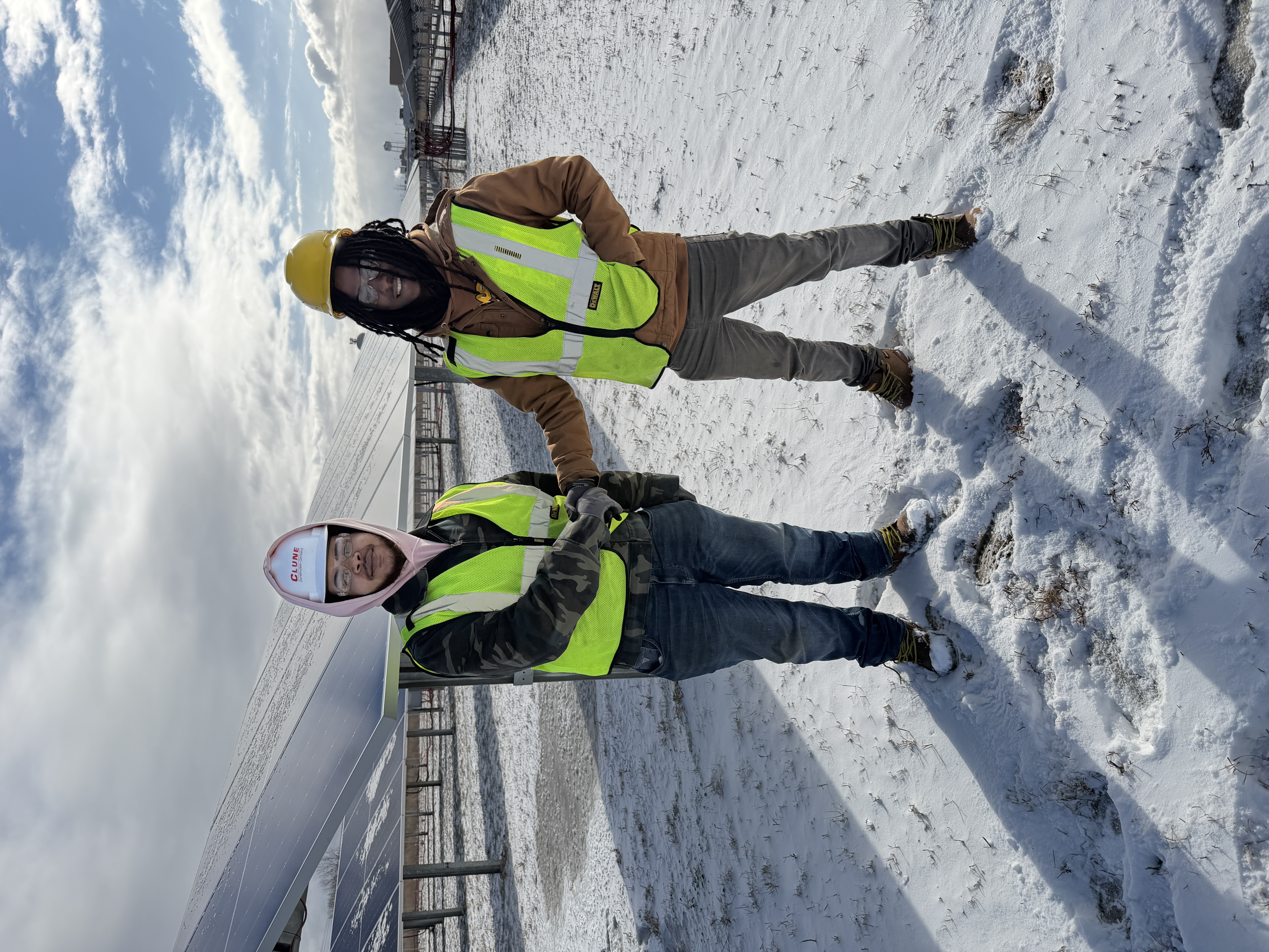 students gaining solar field experience 